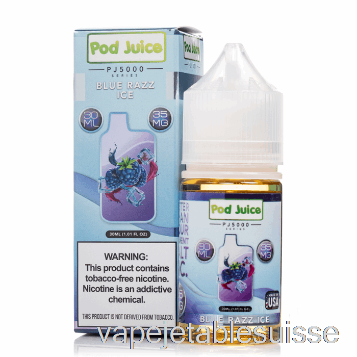 Vape Suisse Blue Razz Ice - Pod Juice Pj5000 - 30ml 35mg